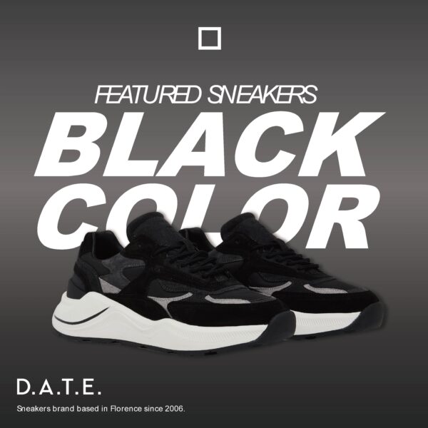 D.A.T.E. BLACK COLOR SNEAKERS